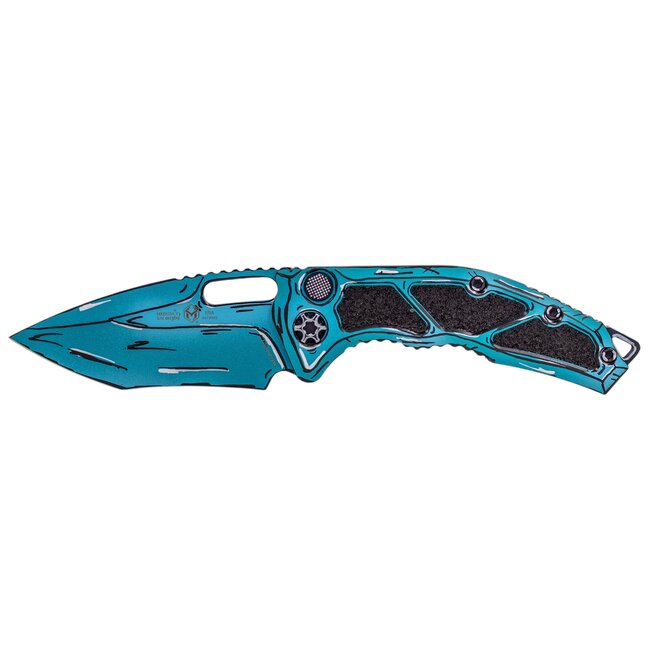 Heretic Knives Medusa Recurve Auto Cel Shade Turquoise