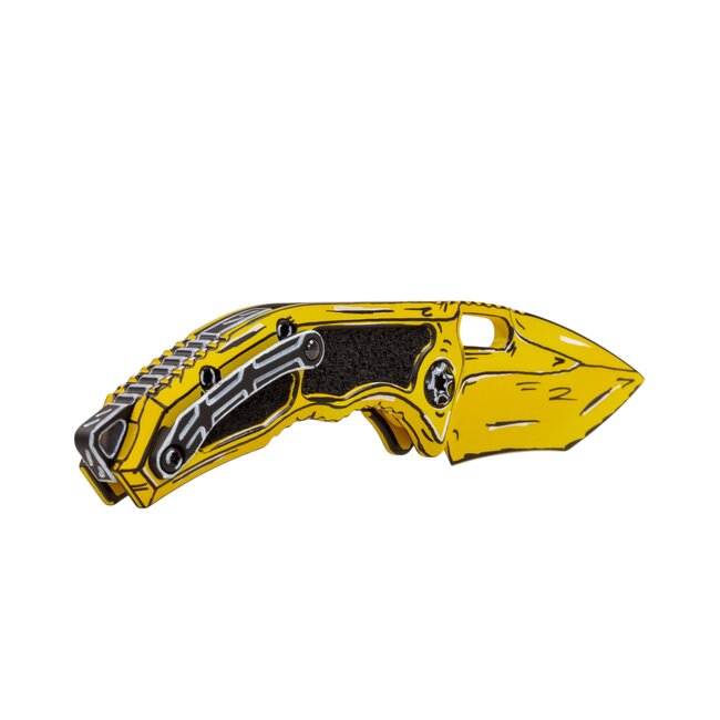 Heretic Knives Medusa Recurve Auto Cel Shade Yellow