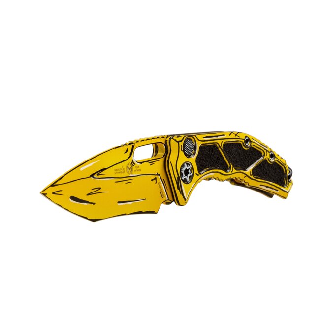 Heretic Knives Medusa Recurve Auto Cel Shade Yellow