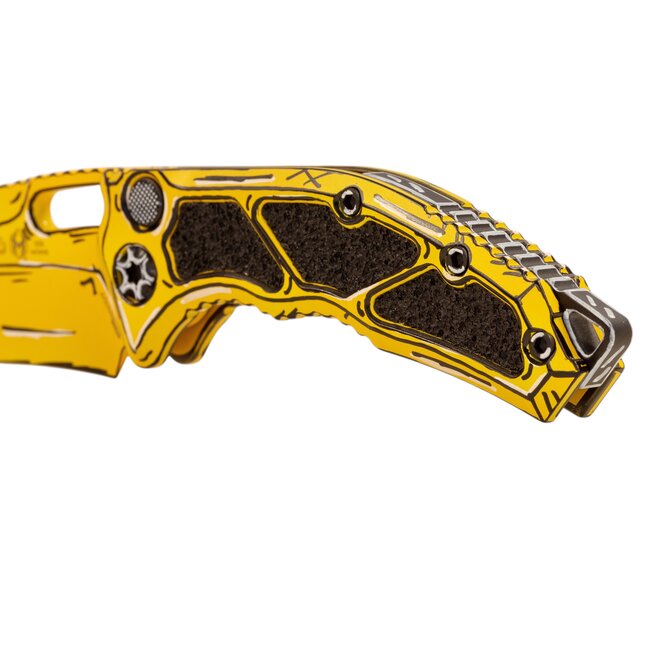 Heretic Knives Medusa Recurve Auto Cel Shade Yellow