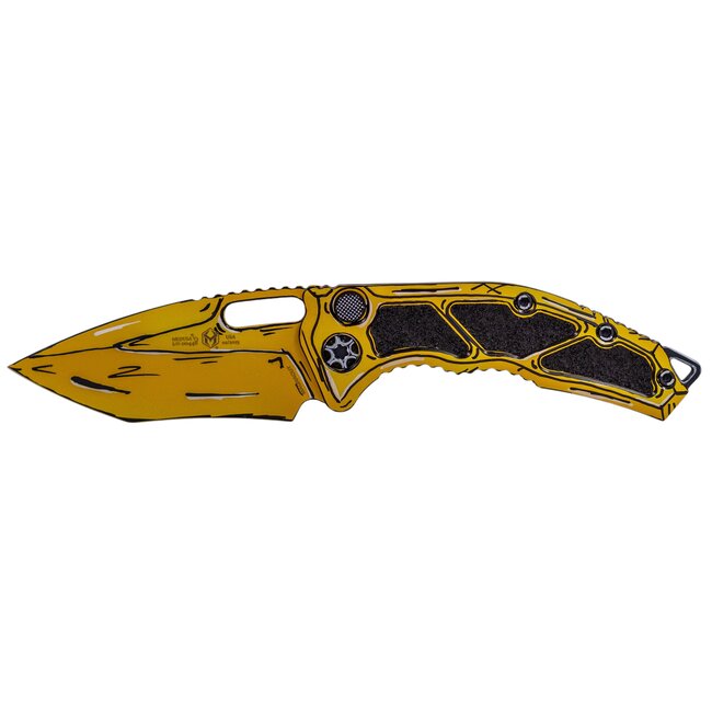 Heretic Knives Medusa Recurve Auto Cel Shade Yellow