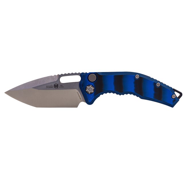 Heretic Knives Heretic Knives Medusa Auto – Tango Stonewashed, Blue G10 Handle