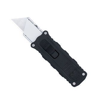 Cobratec CobraTec Utility OTF Knife – 3.38" Blade, Black Aluminum Handle