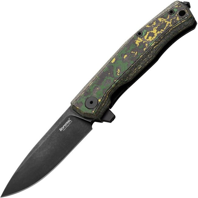 LionSTEEL LionSTEEL Myto Magnacut Knife – Fat Carbon, Black Ti, 3.25"