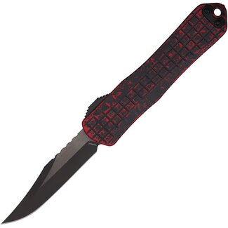 Heretic Knives Heretic Manticore E OTF Knife – MagnaCut Bowie, Red Handle, Auto