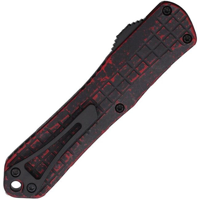 Heretic Knives Heretic Manticore E OTF Knife – MagnaCut Bowie, Red Handle, Auto