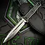 Heretic Knives Heretic MINI NEPHILIM Stonewashed Serrated With Skull Stand