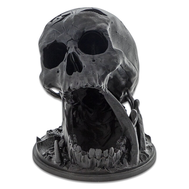 Heretic Knives Heretic MINI NEPHILIM Stonewashed Serrated With Skull Stand