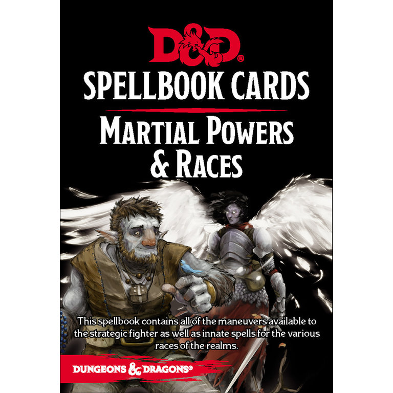 Dungeons & Dragons Spellbook Cards - Puissance Martiale & Races (Francais)