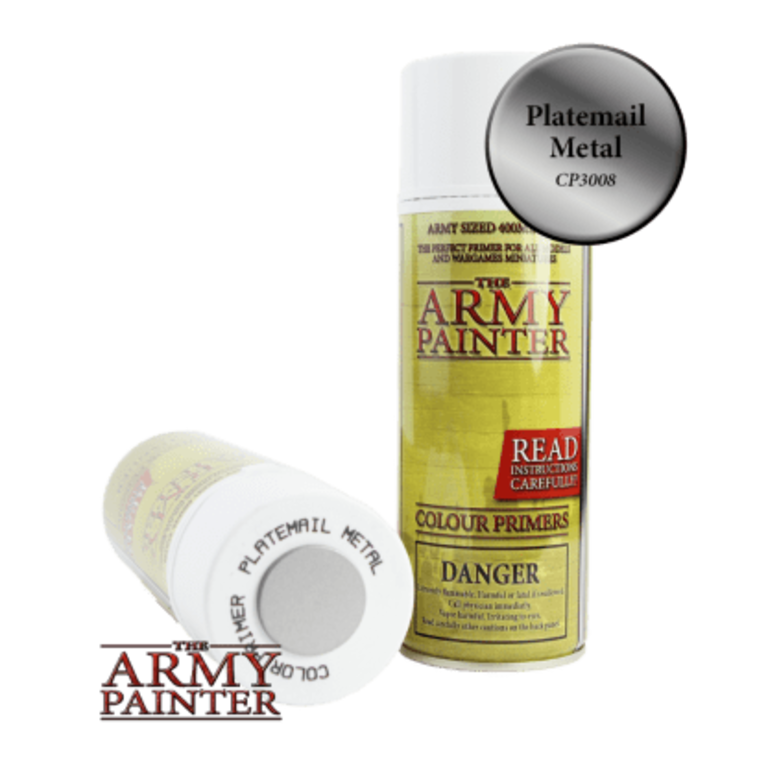 Army Painter (AP) Colour Primer (Spray can) - Platemail Metal