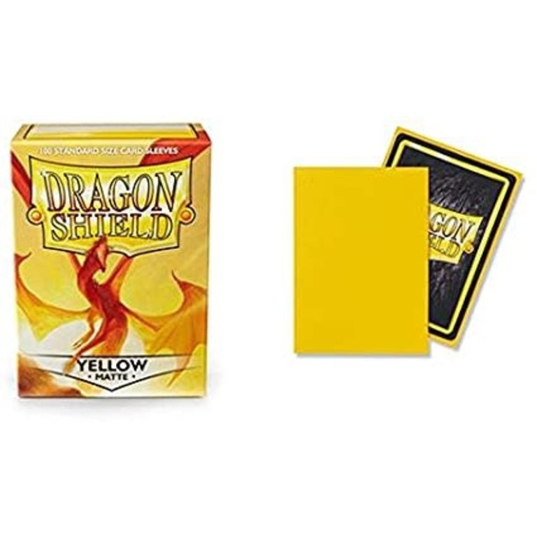 Dragon Shield (DS) Sleeves: Matte Yellow (Box Of 100)
