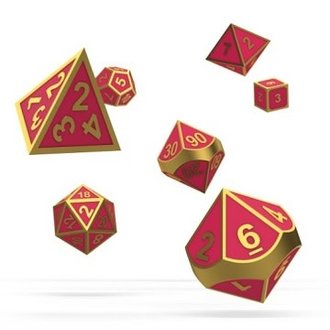 Oakie Doakie (OD) 7 Dice Set - Metal Golden Princess*
