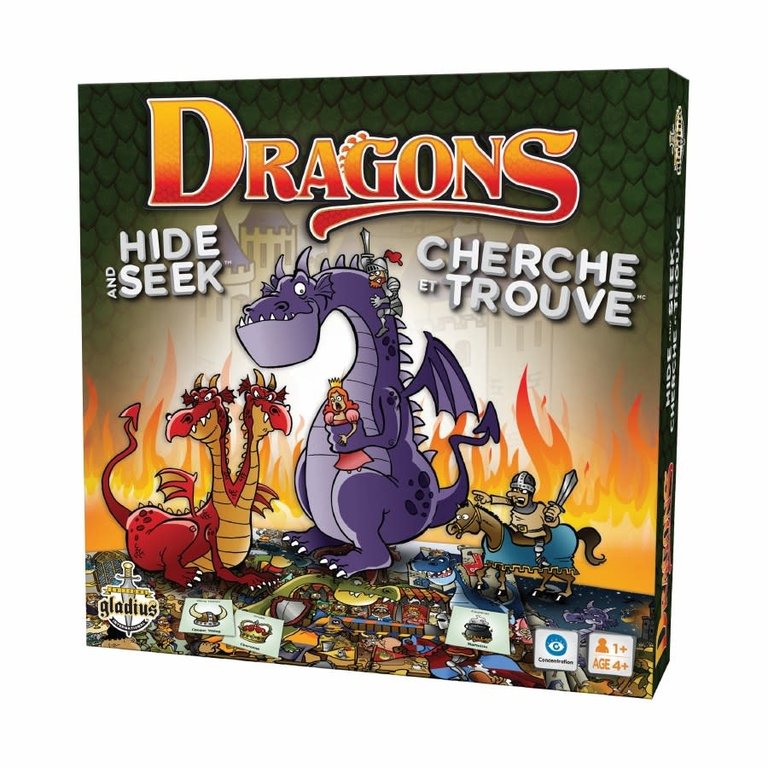 Cherche & Trouve - Chevaliers & Dragons (Multilingue)