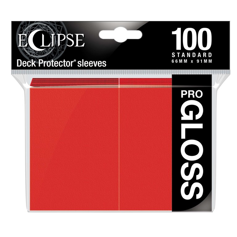 Ultra Pro (UP) Eclipse Gloss - Apple Red - 100 Unités - 66mm x 91mm
