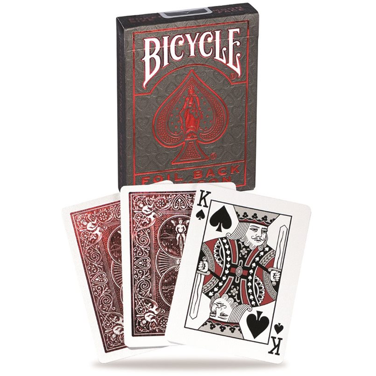 Playing Cards - Bicycle - Foil Back Crimson