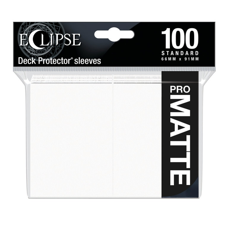 Ultra Pro (UP) Eclipse Matte - Arctic White - 100 Unités - 66mm x 91mm