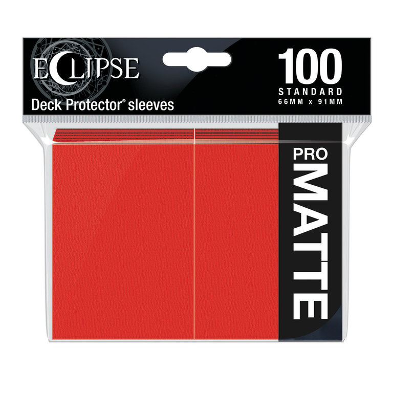 Ultra Pro (UP) Eclipse Matte - Apple Red - 100 Unités - 66mm x 91mm