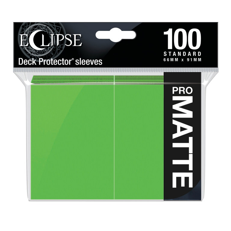 Ultra Pro (UP) Eclipse Matte - Lime Green - 100 Unités - 66mm x 91mm