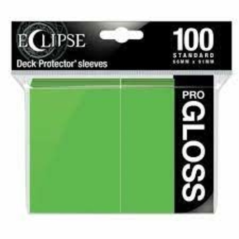 Ultra Pro (UP) Eclipse Gloss - Lime Green - 100 Unités - 66mm x 91mm