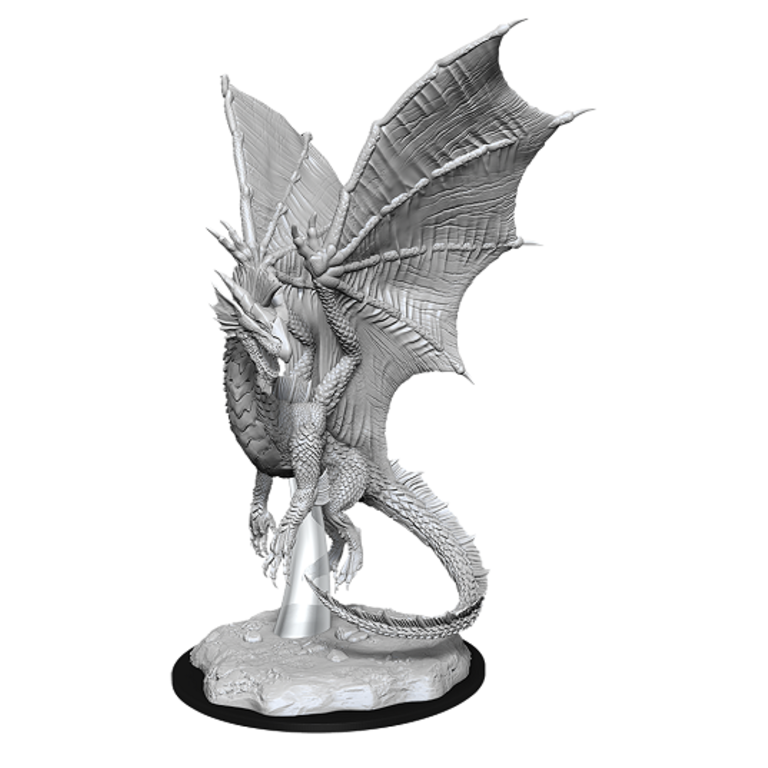 D&D - Nolzur's Marvelous Miniatures - Unpainted - Young Silver Dragon