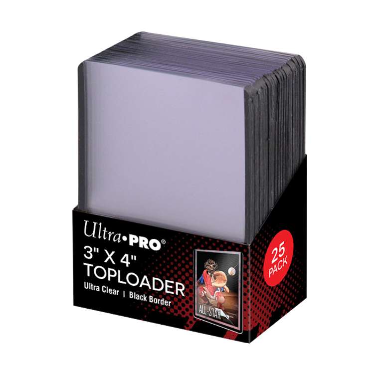 Ultra Pro (UP) Black Border Toploader - 25 Unités - 63.5mm x 89mm