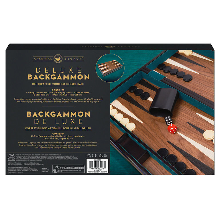 Jeu de Backgammon deluxe - Collection Legacy (Multilingue)