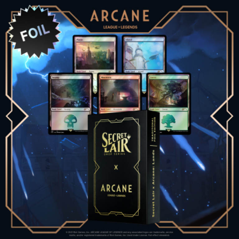 Magic the Gathering Secret Lair - Secret Lair x Arcane: Lands - Foil*