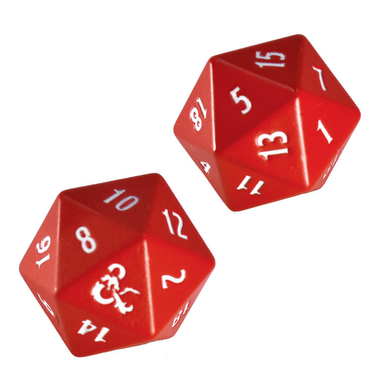 Ultra Pro (UP) Heavy Metal DnD 2 D20 - Red/White