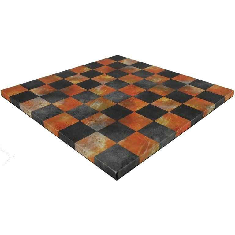 Chess Board - Dusty Black/Fire Leatherette 14.5"