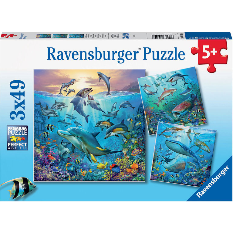 Ravensburger Le monde animal de l'océan - 3x49 pièces