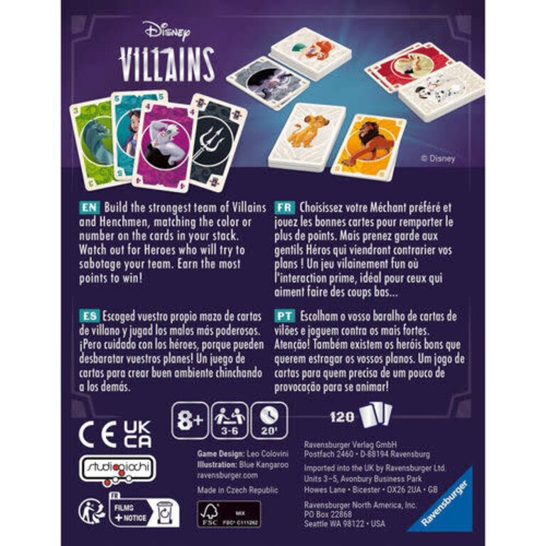 Ravensburger Villains - Le jeu de cartes