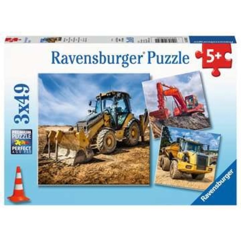Ravensburger Véhicules de chantier en service - 3x49 pièces