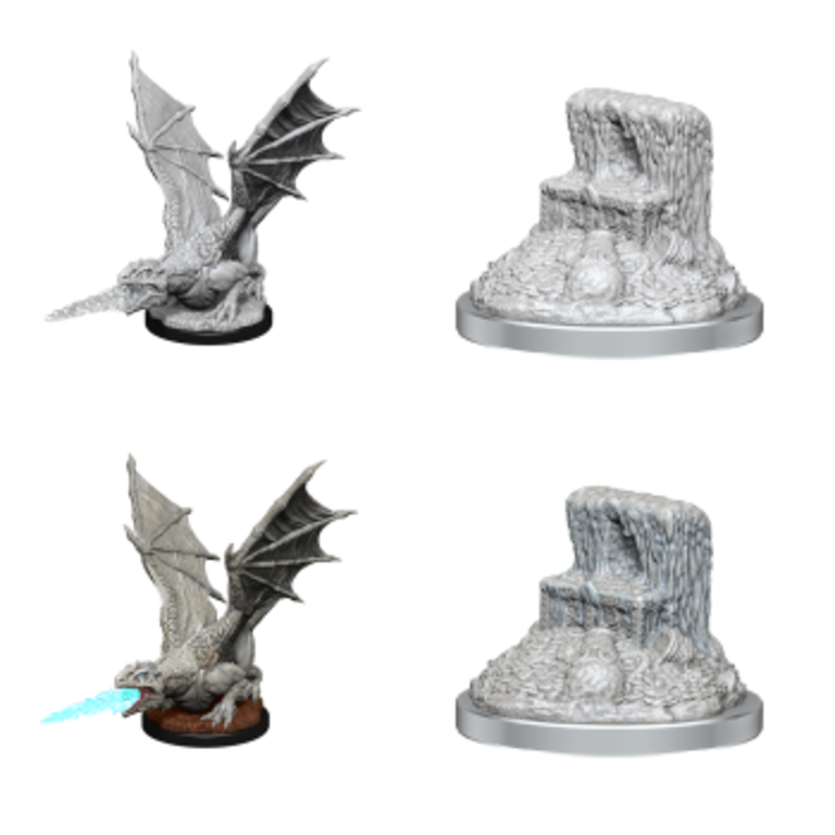 Dungeons & Dragons Nolzur's Marvelous Unpainted Miniatures -White Dragon Wyrmling