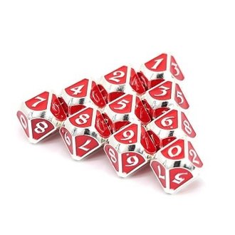 (Die Hard) Mythica RPG Set - Platinum Ruby Set of d10s*