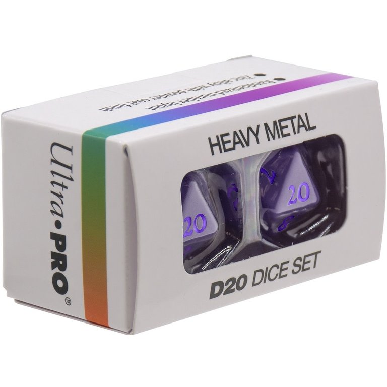 (UP) Heavy Metal D20 Dice Set - Purple