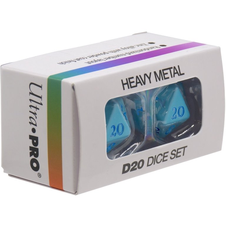 (UP) Heavy Metal D20 Dice Set -Light Blue