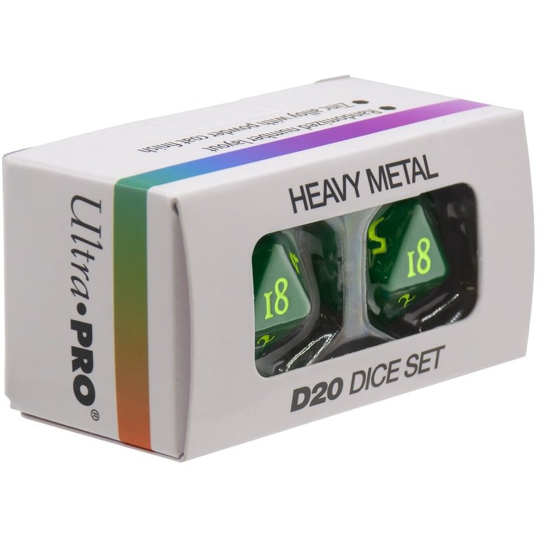 (UP) Heavy Metal D20 Dice Set - Green