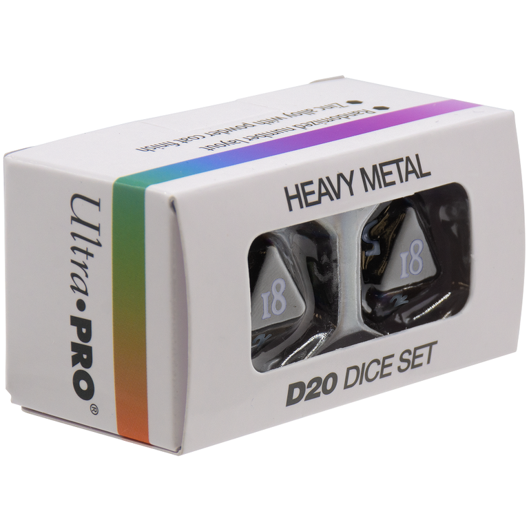 (UP) Heavy Metal D20 Dice Set - Black