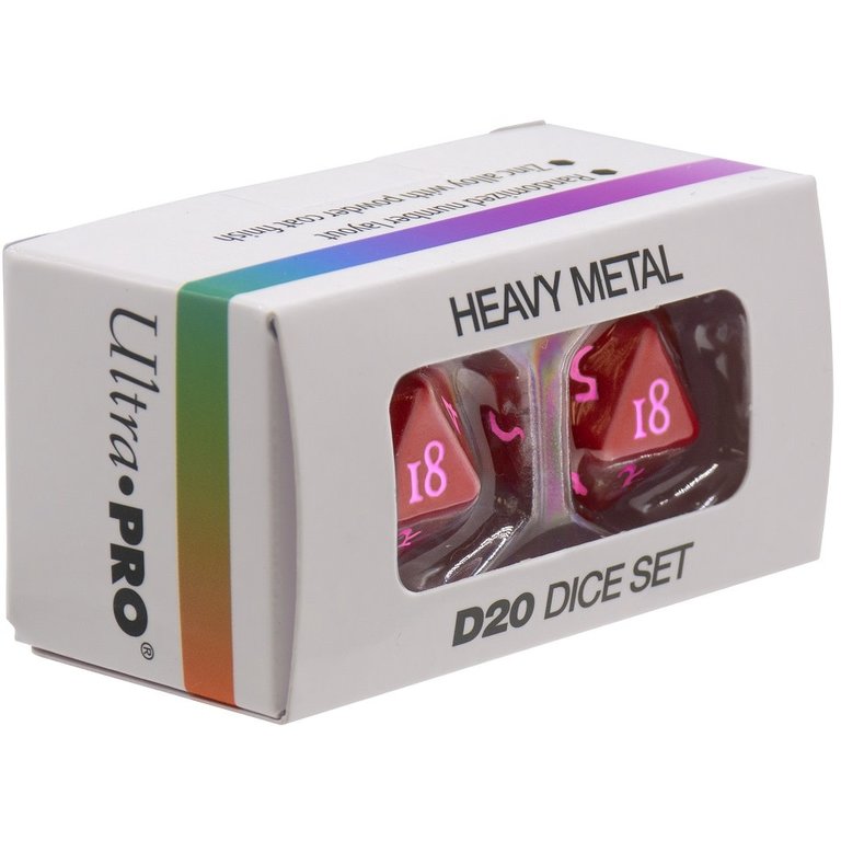 (UP) Heavy Metal D20 Dice Set - Red