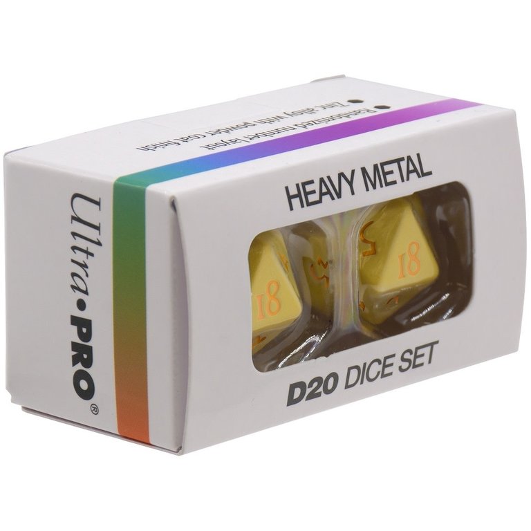(UP) Heavy Metal D20 Dice Set - Yellow