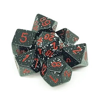 Chessex 7 dés polyédriques picotés ''Space''