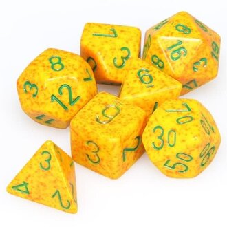 Chessex 7 dés polyédriques picotés ''Lotus''