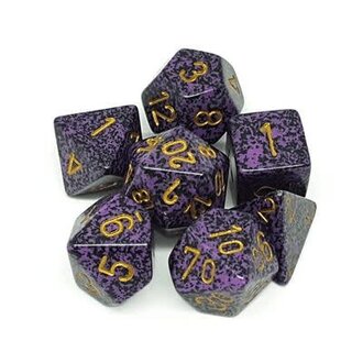 Chessex 7 dés polyédriques picotés ''Hurricane''