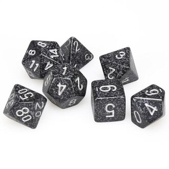 Chessex 7 dés polyédriques picotés ''Ninja''