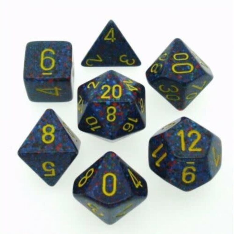 Chessex 7 dés polyédriques picotés ''Twilight''