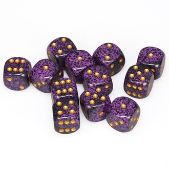 Chessex 12 dés 6 16mm picotés ''Hurricane''