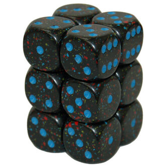 Chessex 12 dés 6 16mm picotés ''Blue Stars''