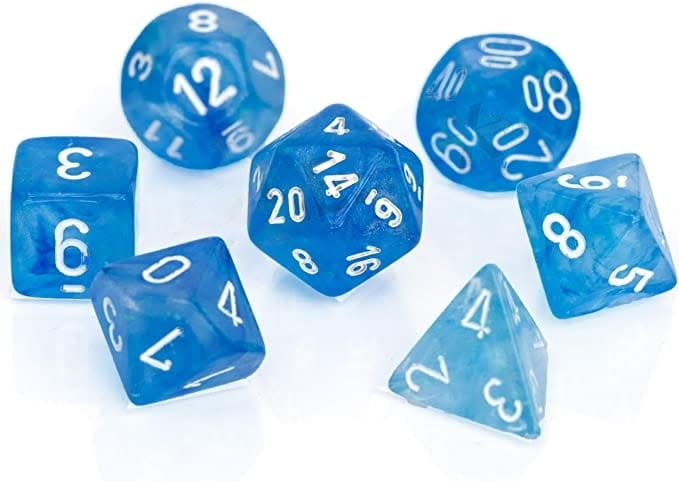 d10 polyédriques Borealis Luminary: Vert avec chiffres or (Paquet 10)