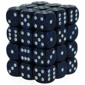 Chessex 36 dés 6 12mm picotés ''Stealth''
