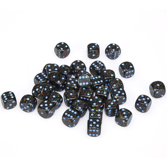 Chessex 36 dés 6 12mm picotés ''Blue Stars''